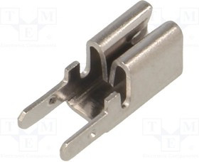 KEYS3557, Наконечник: плоский, 6,4мм, 0,5-0,8мм, "мама", двойной, THT, латунь