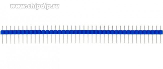 PLS-40 BLUE (DS1021-1x40), Вилка штыревая 2.54мм 1х40pin (цвет - синий)