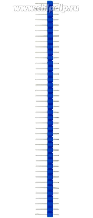 PLS-40 BLUE (DS1021-1x40), Вилка штыревая 2.54мм 1х40pin (цвет - синий)