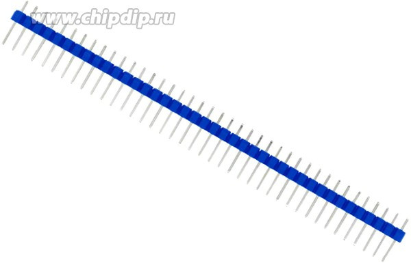 PLS-40 BLUE (DS1021-1x40), Вилка штыревая 2.54мм 1х40pin (цвет - синий)