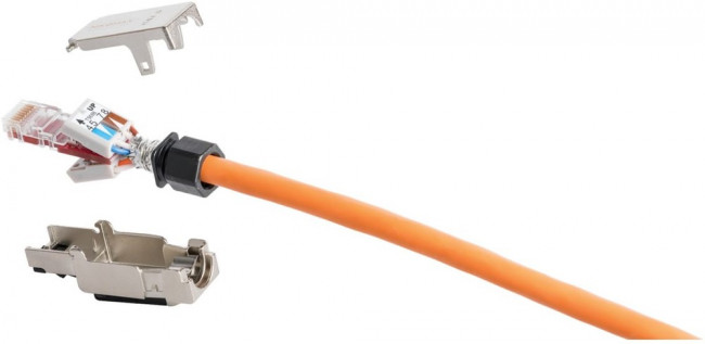 Коннектор RJ45/8P8C под витую пару, полный экран, металлик NMC-RJ88SE2-NT-MT Коннектор RJ45/8P8C под витую пару, полный экран, металлик NMC-RJ88SE2-NT-MT