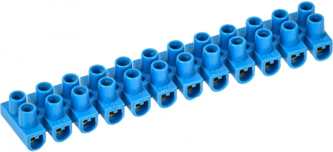 UZV6-003-04, Зажим винтовой ЗВИ-3 н/г 1,0-2,5мм2 12пар синие IEK UZV6-003-04, Зажим винтовой ЗВИ-3 н/г 1,0-2,5мм2 12пар синие IEK