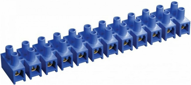 UZV6-003-04, Зажим винтовой ЗВИ-3 н/г 1,0-2,5мм2 12пар синие IEK UZV6-003-04, Зажим винтовой ЗВИ-3 н/г 1,0-2,5мм2 12пар синие IEK