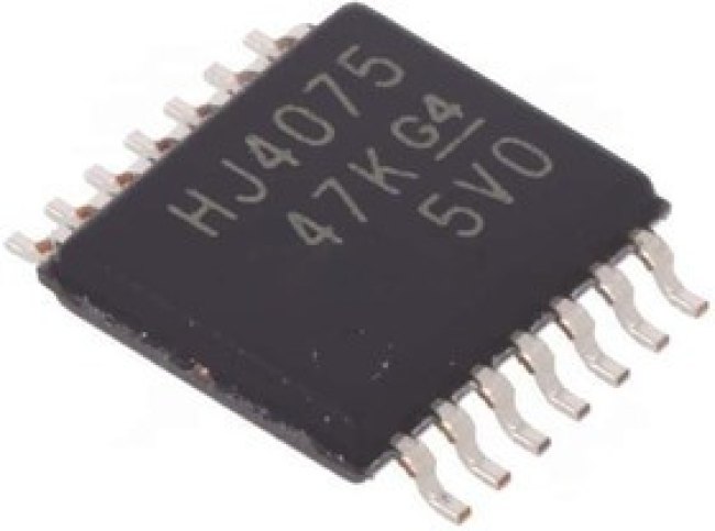 CD74HC4075PW, IC: digital; OR; Ch: 3; IN: 3; SMD; TSSOP14; 2?6VDC; HC CD74HC4075PW, IC: digital; OR; Ch: 3; IN: 3; SMD; TSSOP14; 2?6VDC; HC