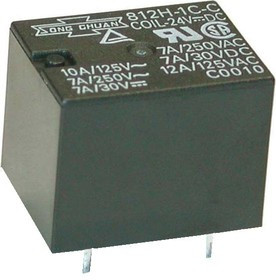 812H-1C-C 24VDC, Реле 1 переключ. 24VDC, 7A/250VAC SPDT