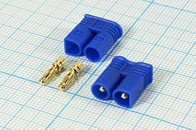 Штекер силового питания EC2 на два контакта, 15А; №12907 штек пит EC\ 2C\\каб\\EC2-M\