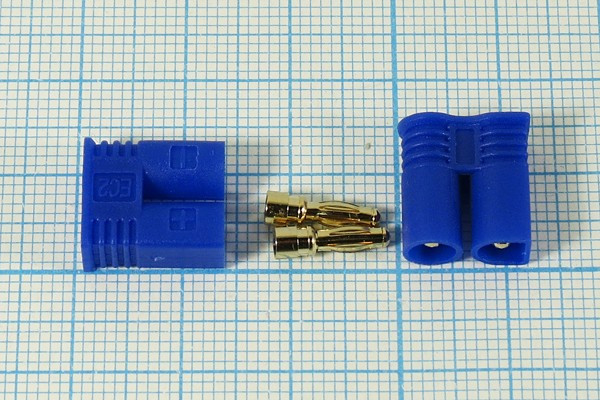 Штекер силового питания EC2 на два контакта, 15А; №12907 штек пит EC\ 2C\\каб\\EC2-M\