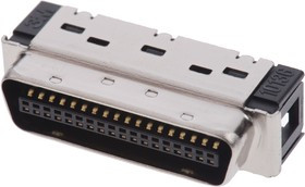 10136-6000EC, 101 36 Way Cable Mount D-sub Connector Plug, 1.27mm Pitch