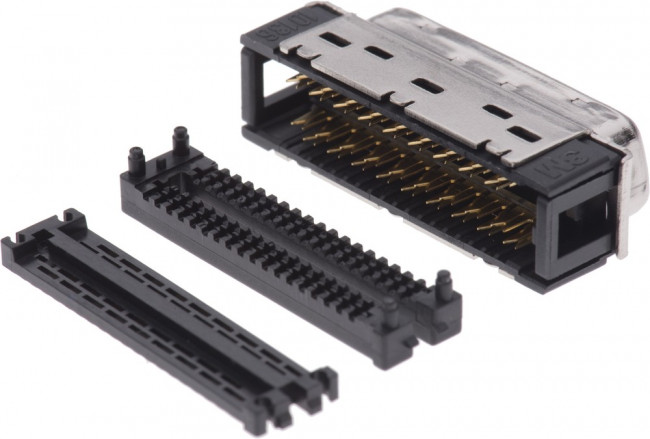 10136-6000EC, 101 36 Way Cable Mount D-sub Connector Plug, 1.27mm Pitch