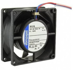 8312HL, DC Fan Axial Ball Bearing 12V 6V to 15V 39.4CFM 43dB 80 X 80 X 32mm Low Speed