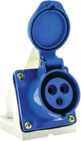 Стационарная наружная розетка PROxima 113, 2Р+РЕ, 16А, 220В, IP44 ps-113-16-220