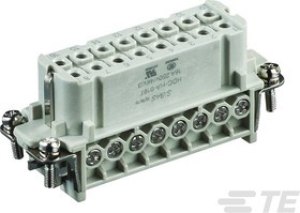 T2010162201-000, Heavy Duty Power Connector Insert, 16A, HDC HA Series, 16 Contacts T2010162201-000, Heavy Duty Power Connector Insert, 16A, HDC HA Series, 16 Contacts