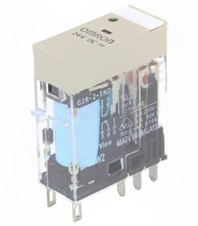 G2R-2-SND-DC24(S), General Purpose Relays DPDT 24 VDC LED indctr and diode
