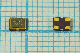 Кварцевый генератор 32.768МГц 3.3В/HCMOS в корпусе SMD 3.2x2.5мм, гк 32768 \\SMD03225C4\CM\ 3,3В\SOC