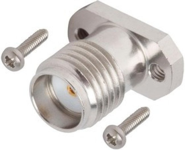 SF2921-61356-2S, RF Connectors / Coaxial Connectors SMA F Comp/Mnt Conn 2 Hole w Scrw