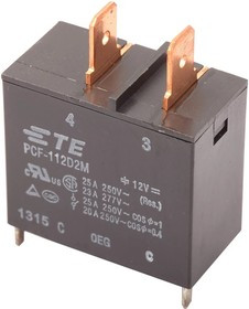 PCF-112D2M, Реле 1 замык. 12VDC, 25A/277VAC SPST-NO