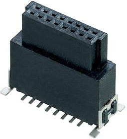 M55-6021642R, PCB Receptacle, Плата - к - плате, 1.27 мм, 2 ряд(-ов), 16 контакт(-ов), Поверхностный Монтаж
