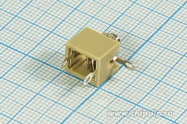 Розетка 2.5 моно, контакты 3C, монтаж панель М4, ON-OFF, марка ST-501C