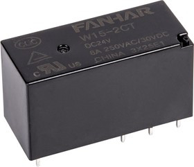 W15-2CT-DC24V, Реле 2пер. 24VDC 10A/250VAC