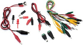 Большой набор проводов и разъемов для лабораторных блоков питания Большой набор проводов и разъемов для лабораторных блоков питания