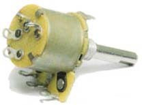 Резистор переменный, поворотный 100кОм, линейность А, ширина 18мм, вал и размеры ВС-3-20, СП3-4вм