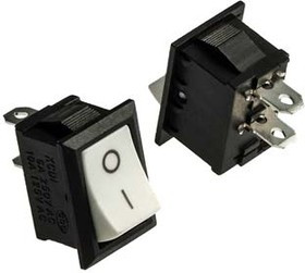 KCD1-101-C3-W/2P ON-OFF, Клавишный переключатель ON-OFF 2pin, 250В 6А