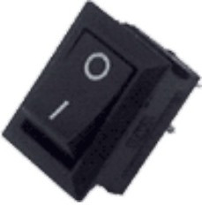 SWR-41, Выключатель 220В 2 контакта 18х13мм, B100G, черный, крепление защелка