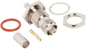 122479, RF Connectors / Coaxial Connectors TNC BLKHD CRIMP JACK 223/142-50 OHM TF