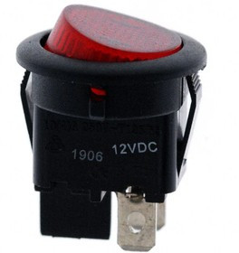 RRA22H3BBRHN, Rocker Switches SPST ON-OFF 10A RED