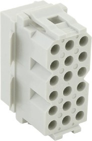 SMS18R3, Souriau, SMS Female Connector Housing, 18 Way, 6 Row SMS18R3, Souriau, SMS Female Connector Housing, 18 Way, 6 Row