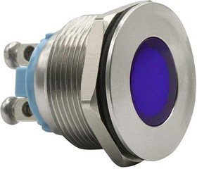 622-1402-304F, 22MM PANEL MOUNT INDICATOR, BLUE 29AH3036