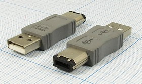 Переходник штекер USB тип A - штекер IEEE1394 6P; №4345 штек USB A-штек IEEE1394 6P\\\комп Переходник штекер USB тип A - штекер IEEE1394 6P; №4345 штек USB A-штек IEEE1394 6P\\\комп