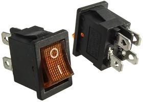 KCD1-201N-4-C3 Y/4P on-off, Клавишный переключатель KCD1-201N-4-C3 Y/4P, ON-OFF KCD1-201N-4-C3 Y/4P on-off, Клавишный переключатель KCD1-201N-4-C3 Y/4P, ON-OFF