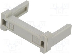 09 18 510 9002, Аксессуар разъема, Зажим с компенсатором натяжения, Гнездовыми разъемами, 10 вывод(-ов), Термопласт