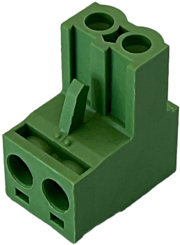 XY2500F-A-02P, Клеммник разъемный, гнездо на кабель угловое (2pin 5мм)