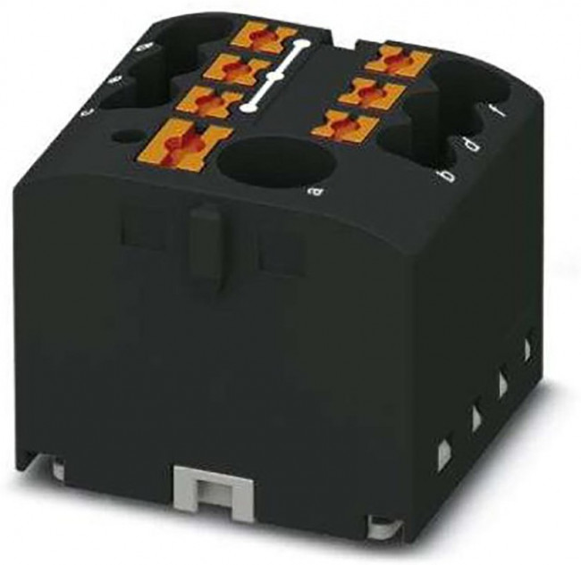 PTFIX 6/6X2,5 BK, Клеммная колодка с перегородкой в панель, 24 А, 500 В, 7-полюсный, 3, Вставной, 12 AWG PTFIX 6/6X2,5 BK, Клеммная колодка с перегородкой в панель, 24 А, 500 В, 7-полюсный, 3, Вставной, 12 AWG
