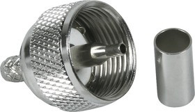 HYR-0604A (GU-604A) (UHF-7501A) (UHF-C58), Разъем UHF, штекер, RG-58, обжим (Crimp)