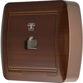 Телефонная розетка DEMET евро махагон 711-0500-137