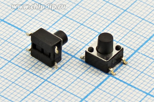 Тактовая кнопка, 6.0x 6.0x 7.0, алгоритм работы NO, TD-06XG