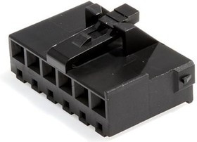 207458-0006, Power to the Board KK Plus 396 RECEP HSG SR 6CKT UL 94V-0 BLK