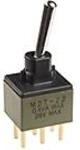 M2T12S4A5A30, Switch Toggle ON None ON SPDT Bat Lever PC Pins 6A 250VAC 30VDC 0.4VA PC Mount with Bracket