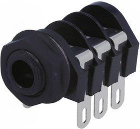 CL1220A, Jack Socket, Stereo, 6.35 mm, Poles - 3 CL1220A, Jack Socket, Stereo, 6.35 mm, Poles - 3
