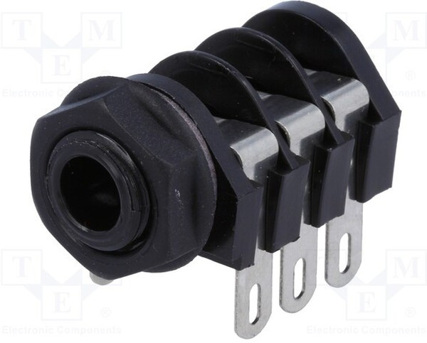 CL1220A, Jack Socket, Stereo, 6.35 mm, Poles - 3 CL1220A, Jack Socket, Stereo, 6.35 mm, Poles - 3