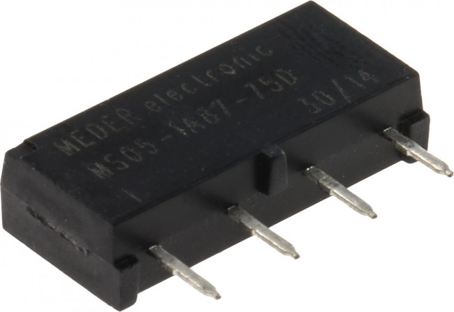 MS05-1A87-75D, Герконовое реле, SPST-NO, 5 В DC, Серия MS, Сквозное Отверстие, 280 Ом, 500 мА