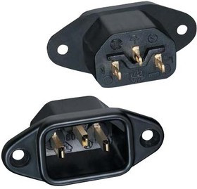 6162.0157, Conn Power M 3 POS Solder Lug ST Panel Mount 3 Terminal 1 Port Box