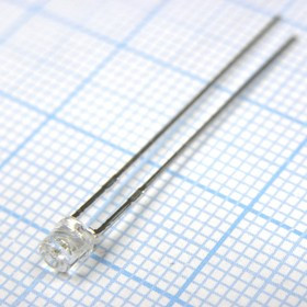 L-1334SGC, Светодиод 3мм/зеленый/568нм/ 5-10мкд/прозрачный цилиндр/130°