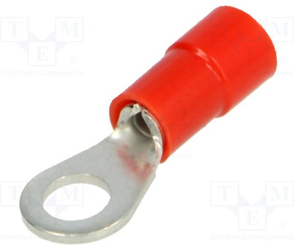 BM 00119, Наконечник: кольцевой, M4, d: 4,3мм, 0,25-1,5мм2, обжим, на провод