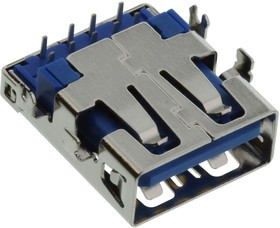 GSB411B34HR, USB CONN, 3.1 TYPE A, RECEPTACLE, THT