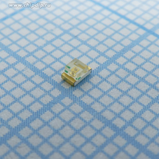 KP-2012ZGC, Светодиод smd 2х1,25мм/зеленый/525нм/ 110-300мкд/ прозрачный/120°