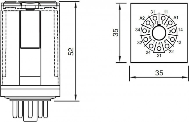 Промежуточное реле C3-M10BX/ADC24V PN132615 Промежуточное реле C3-M10BX/ADC24V PN132615